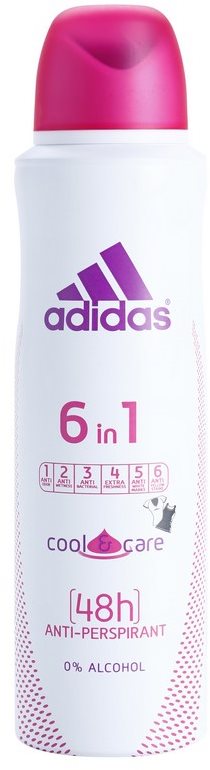Adidas 6 in 1 Cool & Care дезодорант за жени 150 мл.
