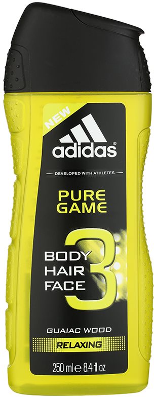 Adidas 3 in 1 Pure Game żel pod prysznic dla mężczyzn 250 ml
