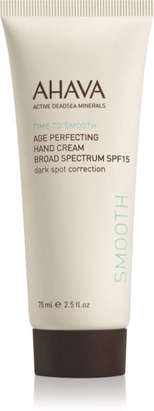 Ahava Time To Smooth verjüngende Handcreme gegen Pigmentflecken LSF 15