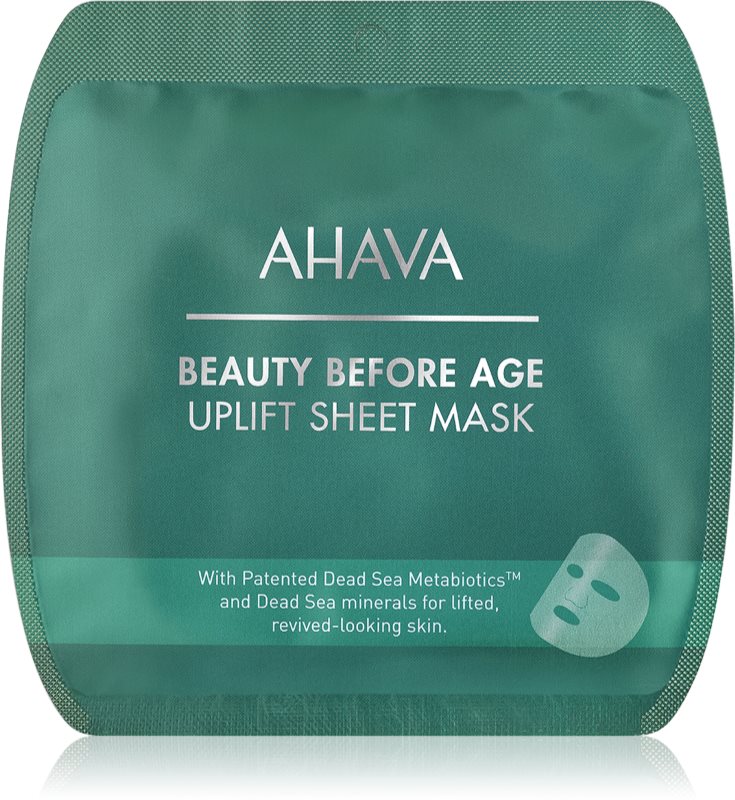 Ahava Beauty Before Age glättende Stoffmaske mit Lifting-Effekt