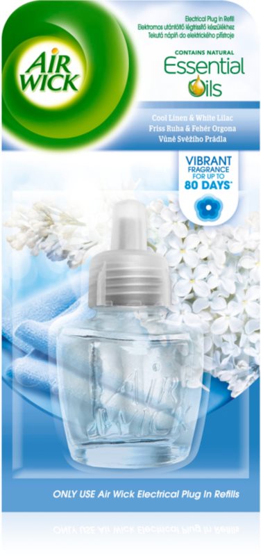 Air Wick Essential Oils Cool Linen & White Lilac Electric Air Freshener 19 ml Refill