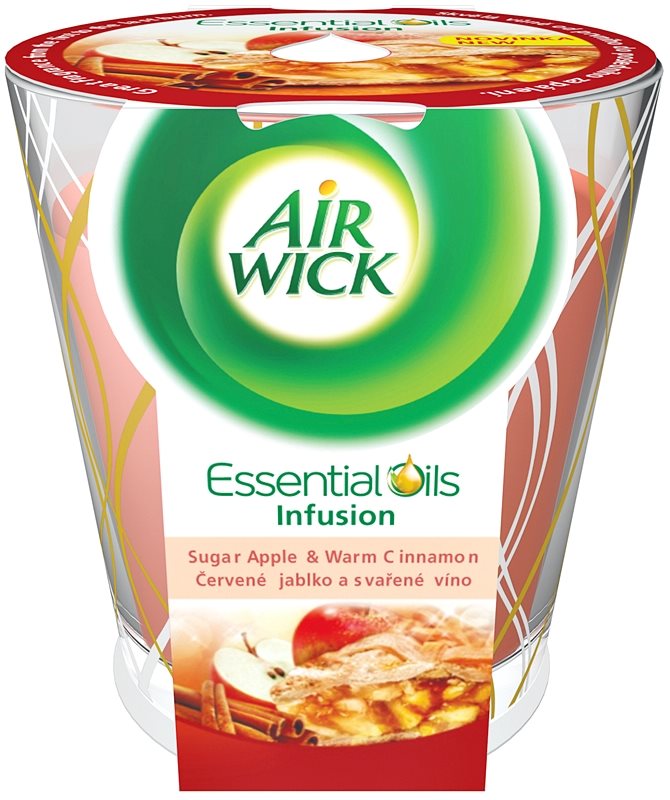 Air Wick Essential Oil Deco Sugar Apple & Warm Cinnamon bougie parfumée 105 g