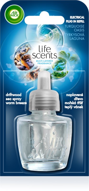 Air Wick Life Scents Turquoise Oasis elektrický osvěžovač vzduchu 19 ml náhradní náplň