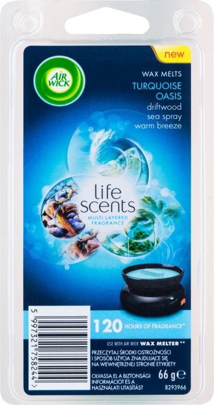 Air Wick Life Scents Turquoise Oasis cera per lampada aromatica 66 g