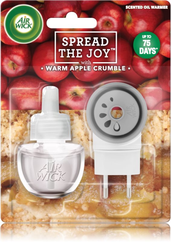 Air Wick Spread the Joy Warm Apple Crumble diffuseur électrique de parfum d'ambiance 19 ml avec recharge