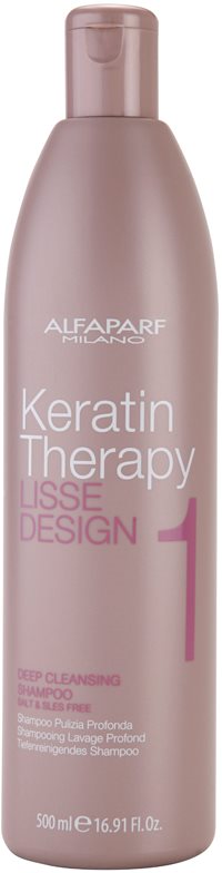 Alfaparf Milano Lisse Design Keratin Therapy hloubkově čisticí šampon pro všechny typy vlasů