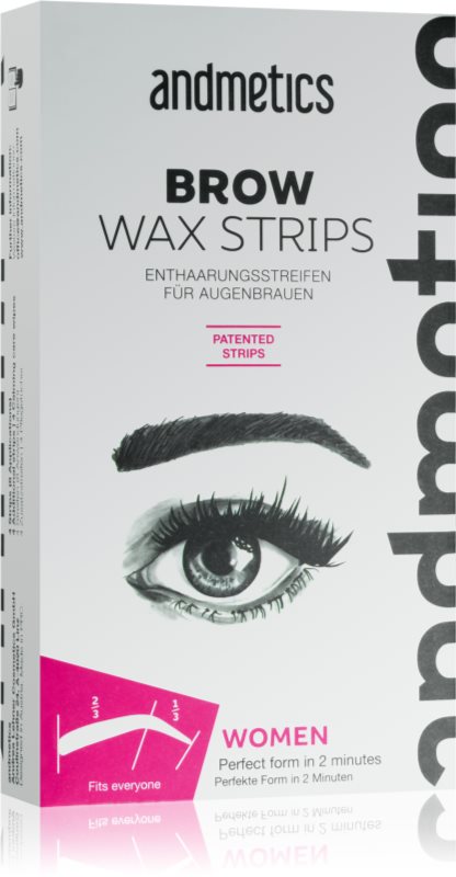 andmetics Wax Strips Enthaarungswachsstreifen für die Augenbrauen