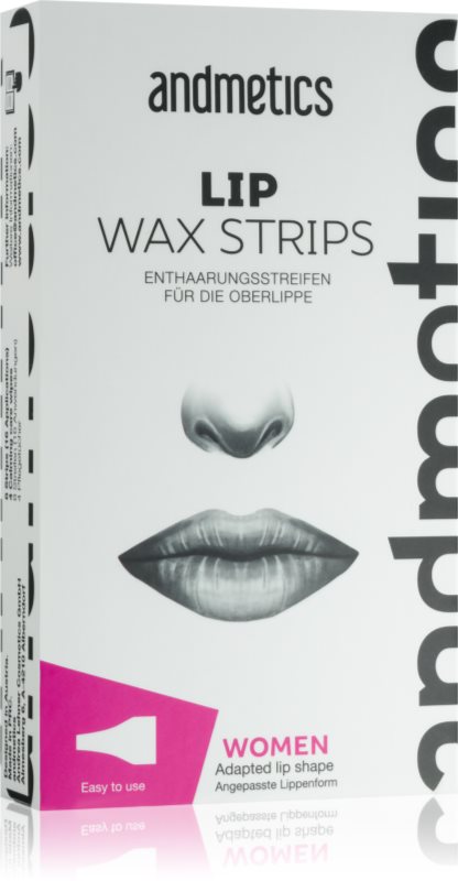 andmetics Wax Strips Wachs-Enthaarungsbänder für die Oberlippe