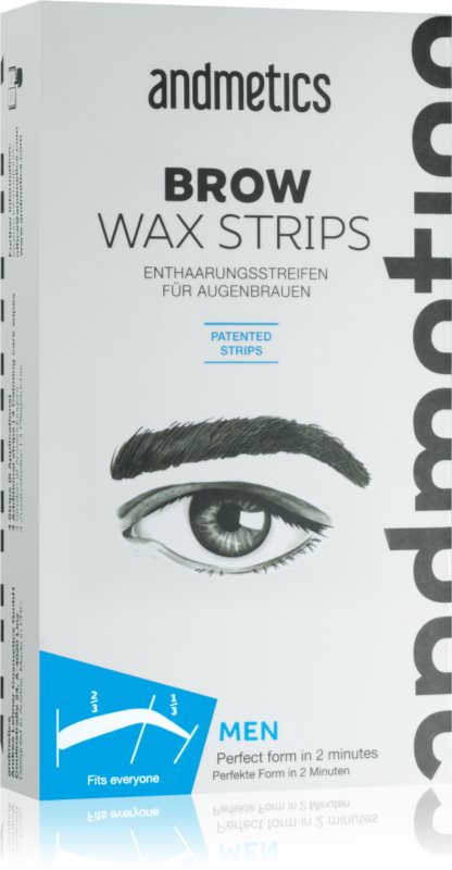 andmetics Wax Strips Wachs-Enthaarungsbänder für die Augenbrauen