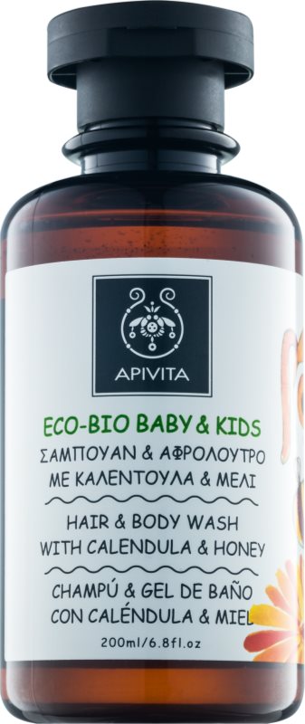 Apivita Eco-Bio Baby & Kids gel nettoyant et shampoing pour bébé à usage quotidien