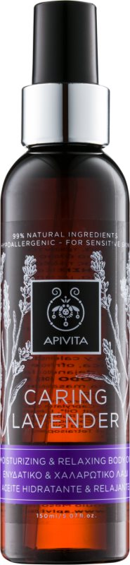 Apivita Caring Lavender hydratačný relaxačný olej na telo