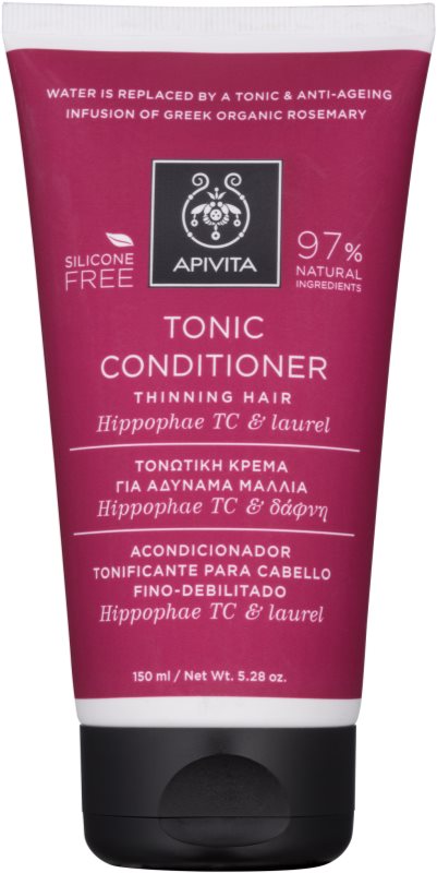 Apivita Holistic Hair Care Hippophae TC & Laurel tonizáló kondicionáló a ritkuló hajra
