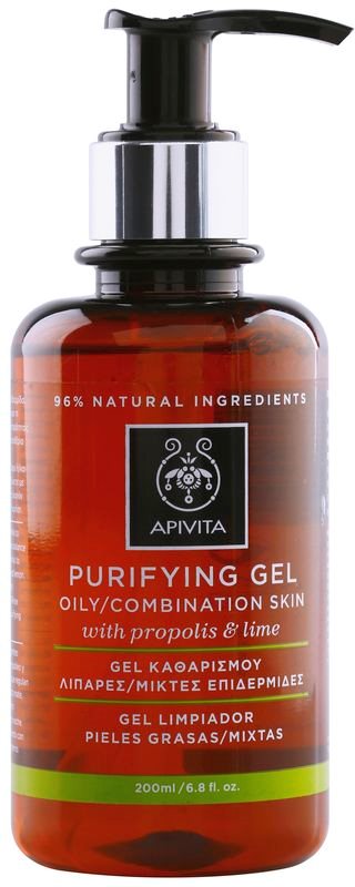 Apivita Cleansing Propolis & Lime gel detergente per pelli grasse e miste