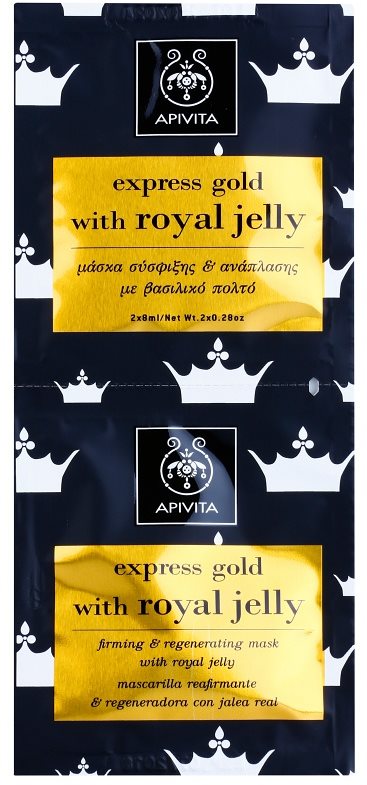 Apivita Express Gold Royal Jelly maschera viso rassodante e rigenerante