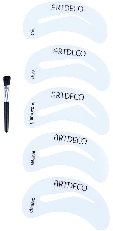 Artdeco Eye Brow Stencil Eyebrow Brush with Stencils