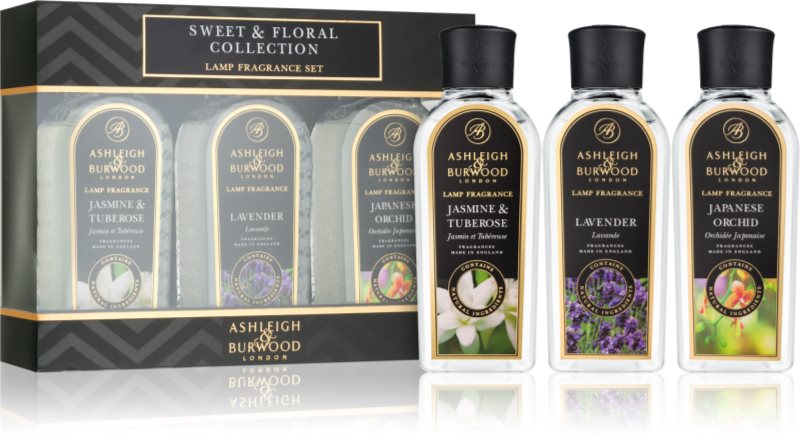 Ashleigh & Burwood London Lamp Fragrance Sweet & Floral darčeková sada III. Jasmine & Tuberose, Lavender, Japanese Orchid