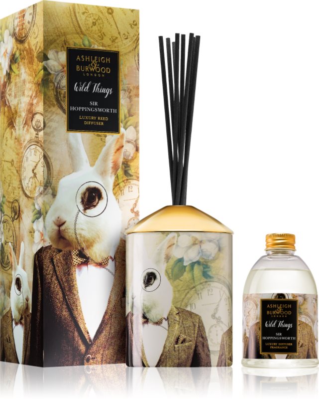 Ashleigh & Burwood London Wild Things Sir Hoppingsworth Aroma Diffuser met vulling 200 ml (Cognac & Leather)