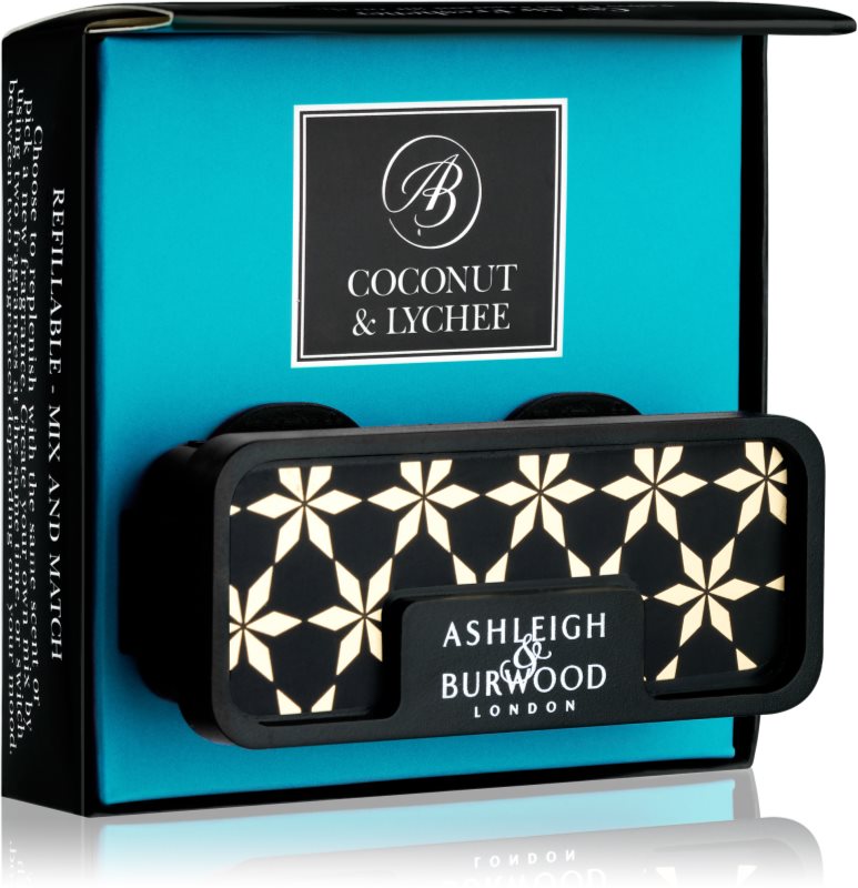 Ashleigh & Burwood London Car Coconut & Lychee Car Air Freshener Clip