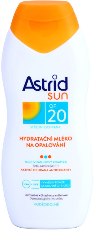 Astrid Sun hydratačné mlieko na opaľovanie SPF 20