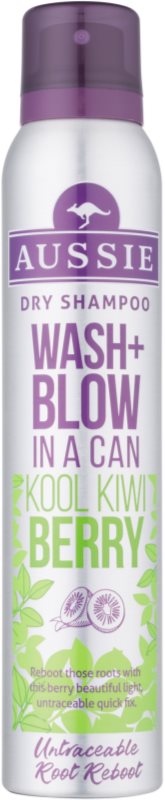 Aussie Wash+ Blow Kool Kiwi Berry Droog Shampoo
