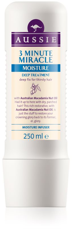 Aussie Miracle Moist maseczka trzyminutowa do włosów suchych