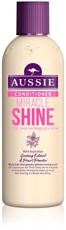 Aussie Miracle Shine acondicionador para cabello cansado y sin brillo