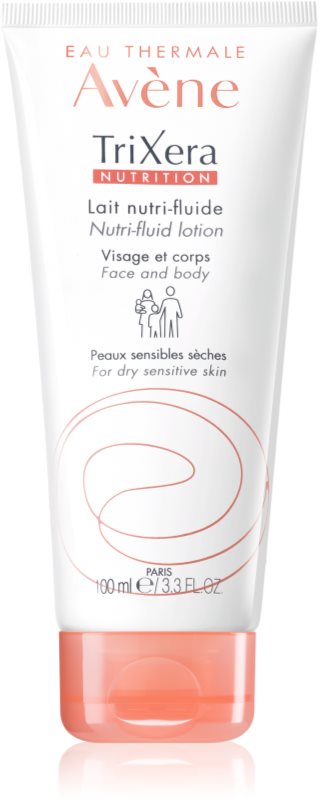 Avène TriXera Nutrition lapte fluid intens hranitor penru fata si corp pentru piele uscata si sensibila