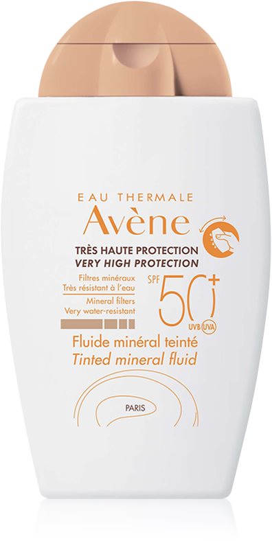 Avène Sun Minéral zaščitni toniran fluid brez kemičnih filtrov SPF 50+