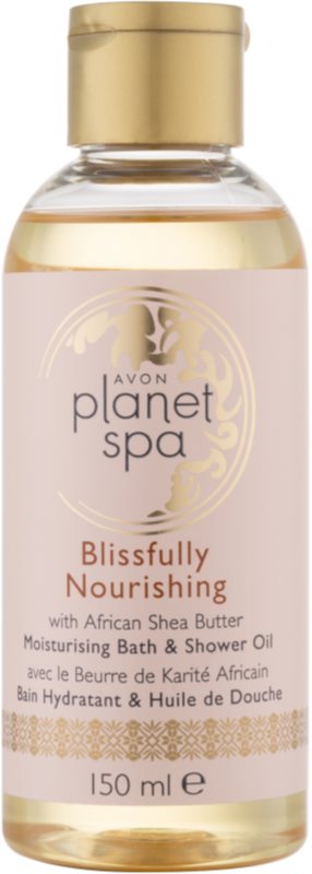Avon Planet Spa African Shea Butter sprchový a koupelový olej s bambuckým máslem