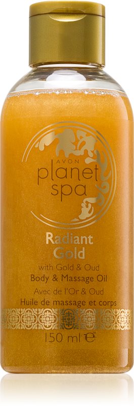 Avon Planet Spa Radiant Gold aufhellendes Körper - und Massageöl mit Glitzerpartikeln