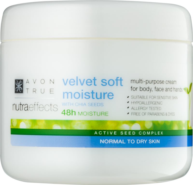 Avon True NutraEffects nyugtató hidratáló krém arcra és testre
