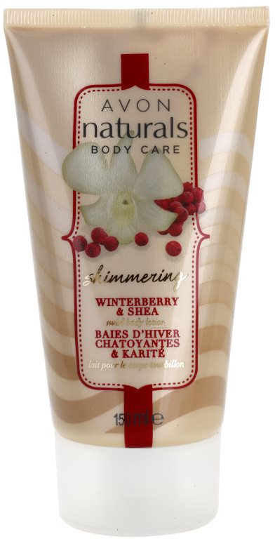 Avon Naturals Body schimmernde Körpermilch mit Stechpalme und Sheabutter