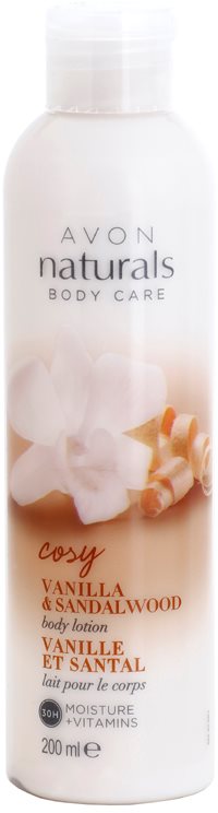 Avon Naturals Body leite corporal com baunilha e sândalo