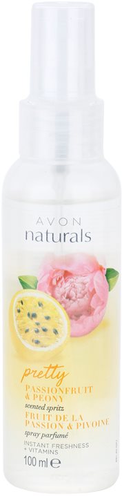 Avon Naturals Fragrance spray corporal com maracujá e piônia