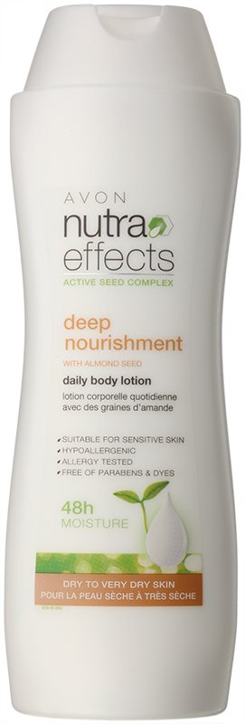 Avon Nutra Effects Nourish hidratáló testápoló tej Száraz, nagyon száraz bőrre