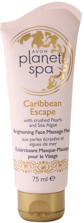 Avon Planet Spa Caribbean Escape maschera illuminante per massaggi del viso con estratti di perle e alghe marine