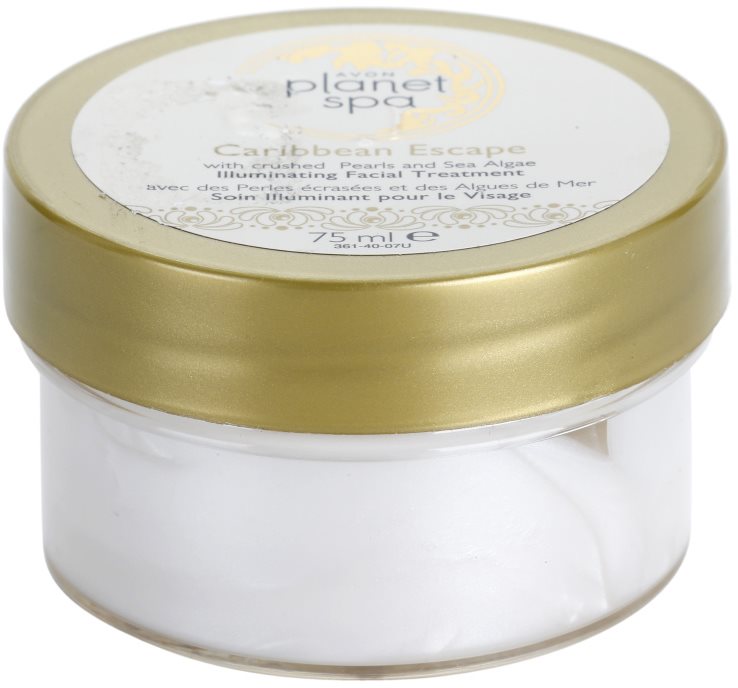Avon Planet Spa Caribbean Escape trattamento notte illuminante per la pella con estratti di perle e alghe marine