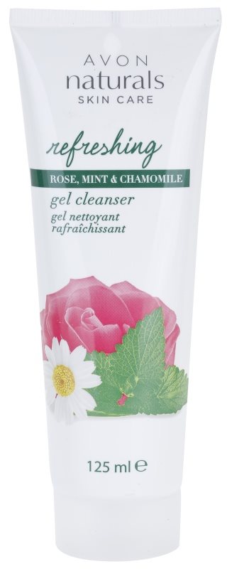 Avon Naturals Refreshing почистващ гел с роза, мента и лайка