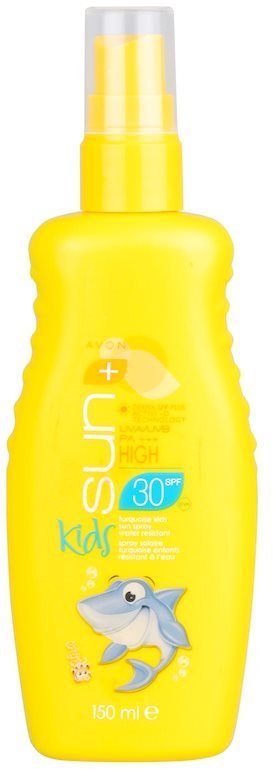 Avon Sun Kids αδιάβροχο τυρκουάζ αντηλιακό σπρέι SPF 30