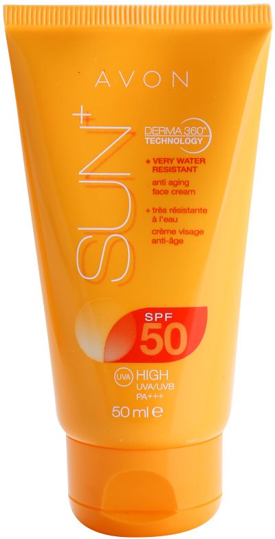 Avon Sun Protetor solar rejuvenescedor à prova d'água para o rosto SPF 50