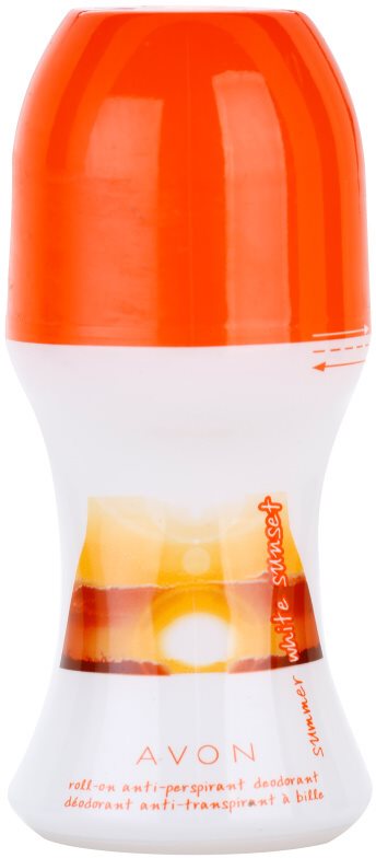 Avon Summer White Sunset deodorant Roll-on para mulheres 50 ml