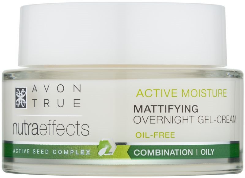 Avon True NutraEffects mattító éjszakai géles krém nem zsíros formában