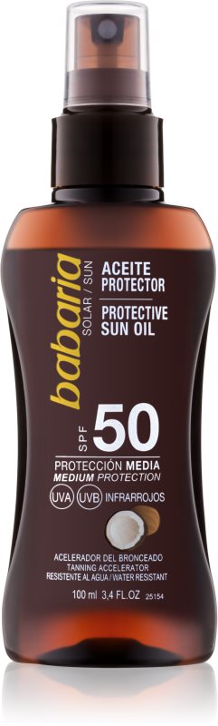 Babaria Sun Protective olej v spreji na opaľovanie SPF 50