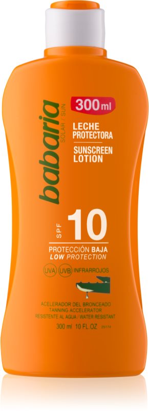 Babaria Sun Protective αδιάβροχο αντηλιακό γάλα SPF 10