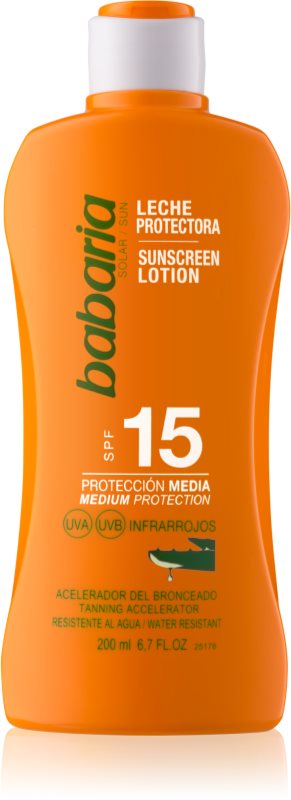Babaria Sun Protective vodeodolné mlieko na opaľovanie SPF 15