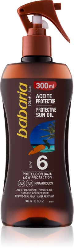 Babaria Sun Protective olej v spreji na opaľovanie SPF 6