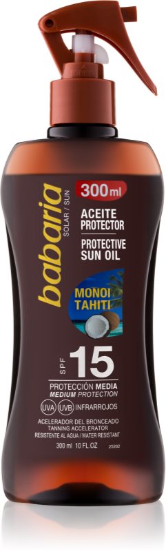 Babaria Sun Protective olej v spreji na opaľovanie SPF 15