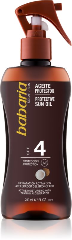 Babaria Sun Bronceadora telový olej v spreji pre podporu opálenia