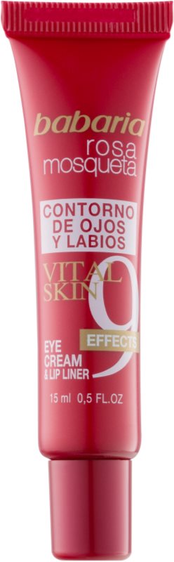 Babaria Rosa Mosqueta Augen- und Lippenpartien-Creme mit 9 Effekten