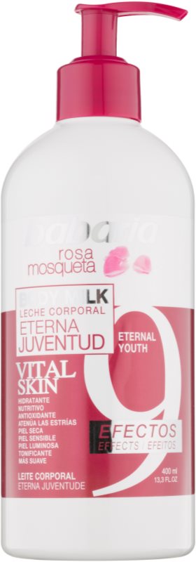 Babaria Rosa Mosqueta lait corporel 9 effets
